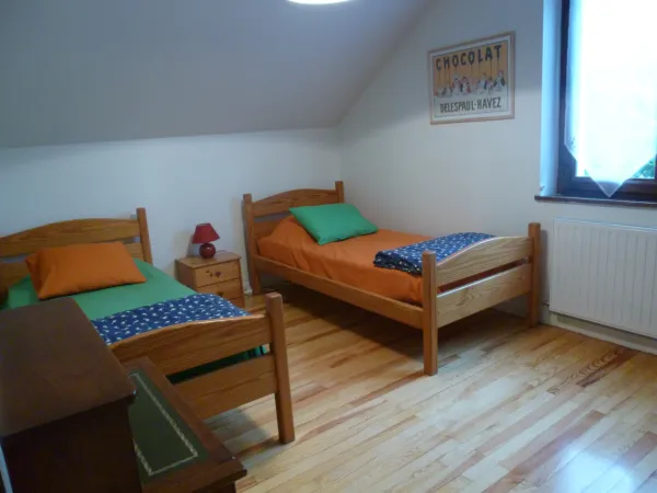 Chambre, lits simples