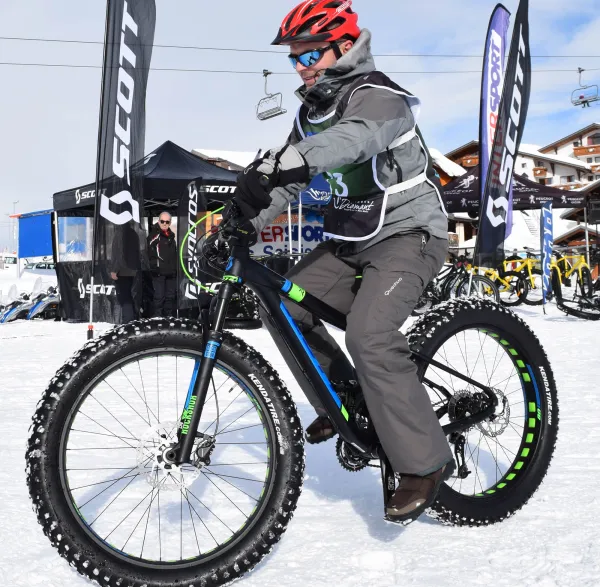 Pistes de VTT sur neige