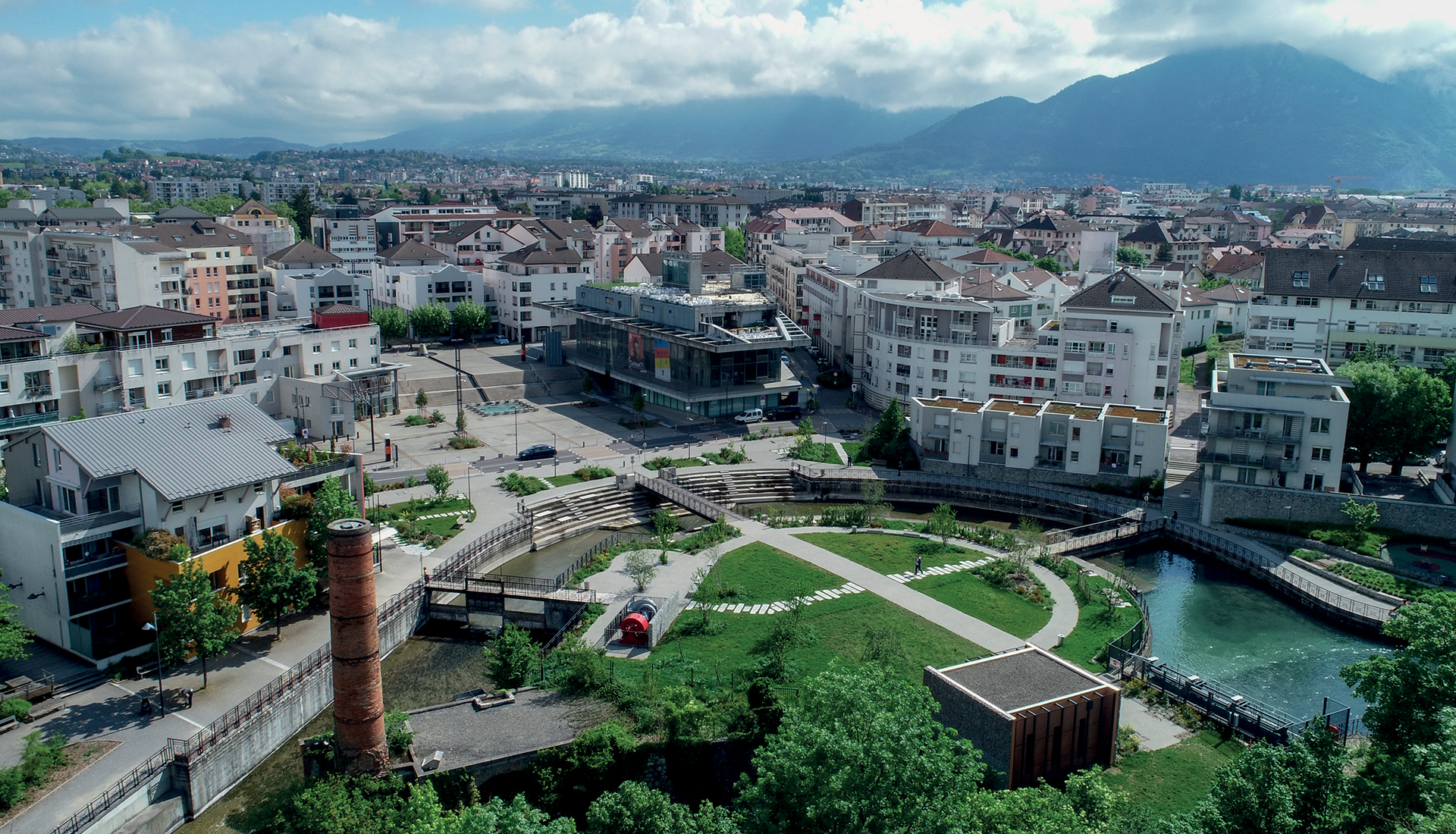 Vue de drone du quartier Chorus