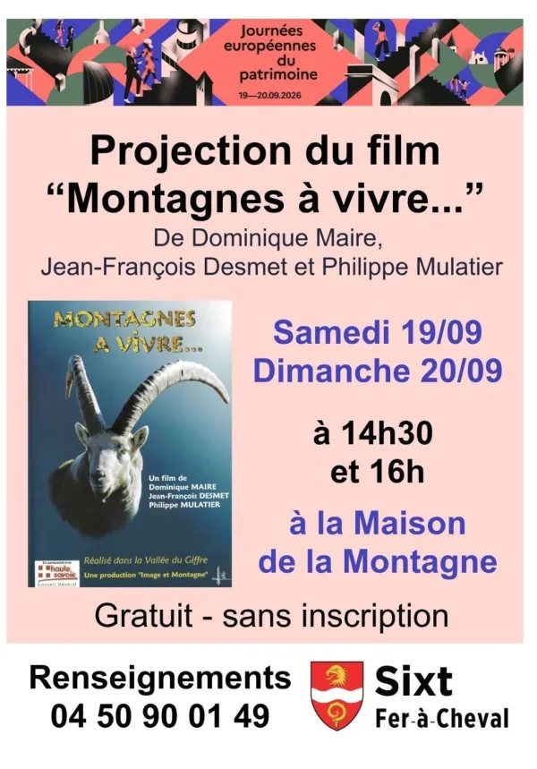 Projection du film "Montagnes à vivre..."