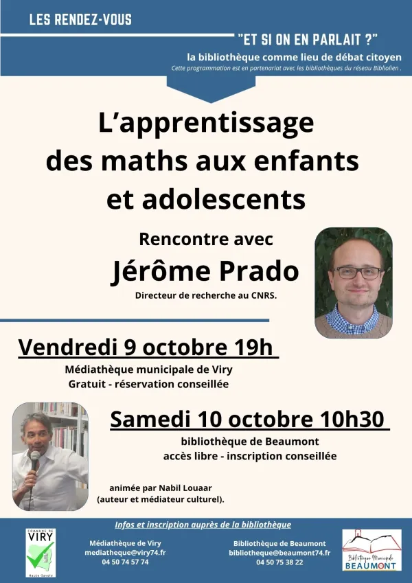 Rencontre / l'apprentissage des maths aux enfants et adolescents