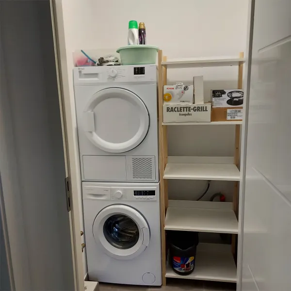Machine à laver, sèche linge, rangement