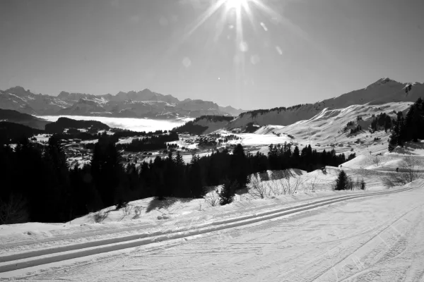 Pistes de ski de fond à Praz de Lys Sommand
