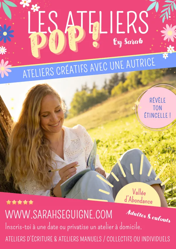 Les ateliers Pop ! by Sarah - Atelier d’écriture avec une autrice locale