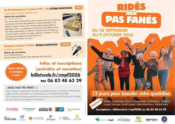 Ridés mais pas fanés 2026