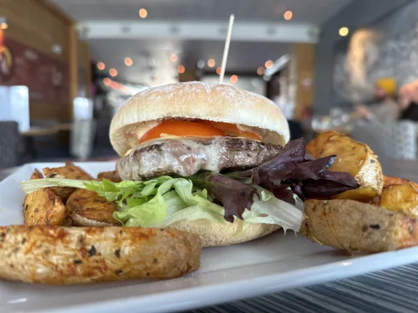assiette burger potatoes