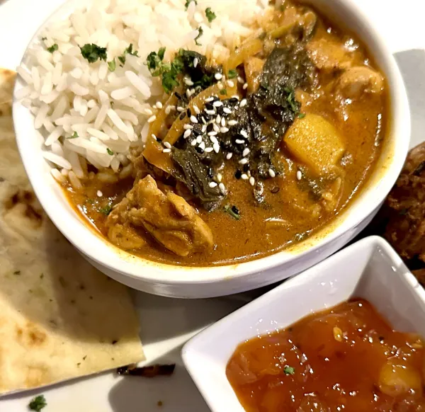 bol riz poulet curry