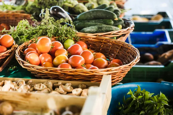 Marché bio et des produits locaux