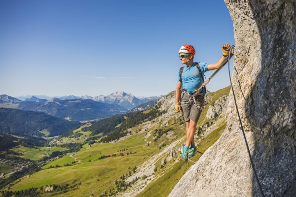 Via ferrata avec un guide au Grand-Bornand