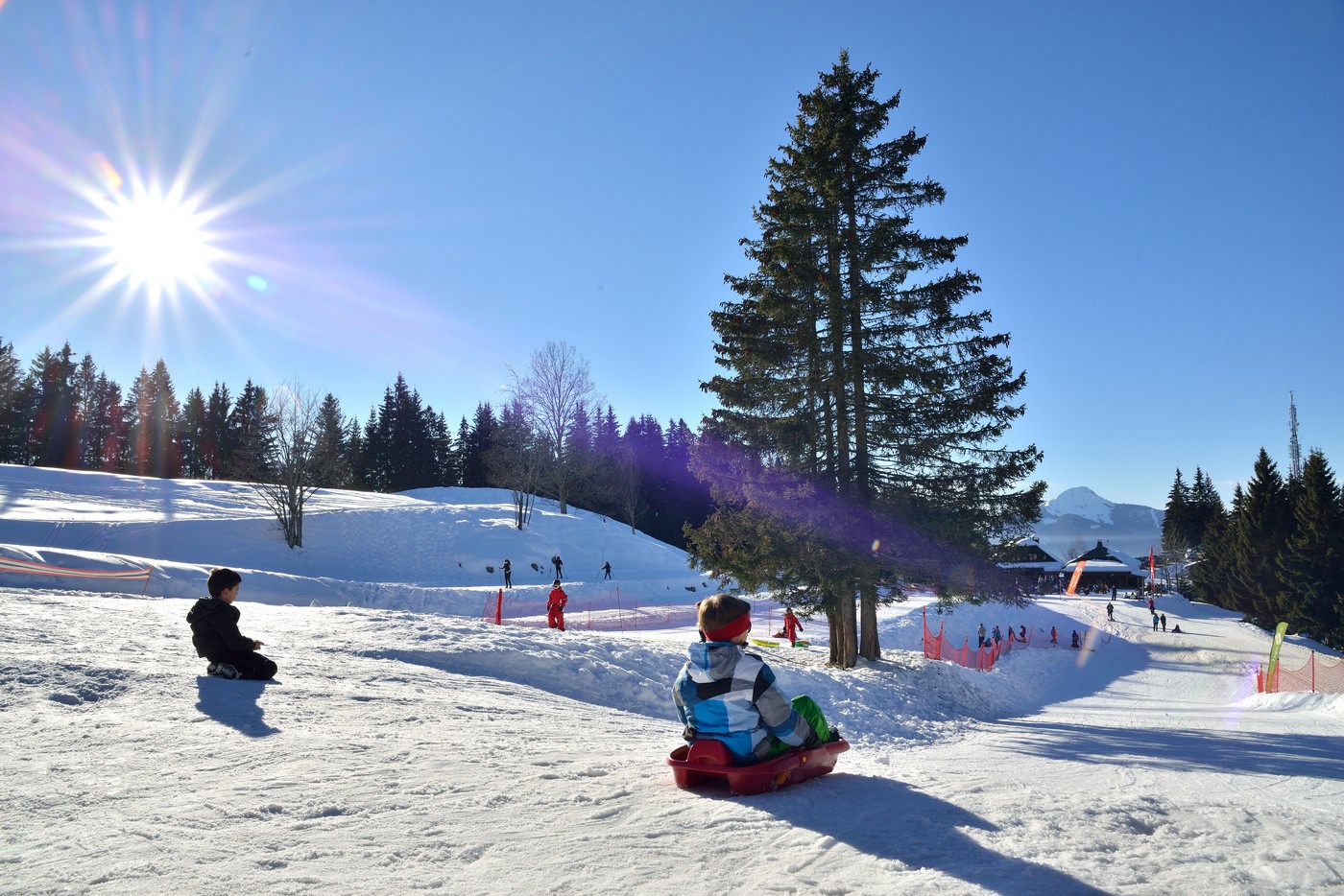 Piste de luge au plateau d'Agy à Saint-Sigismond