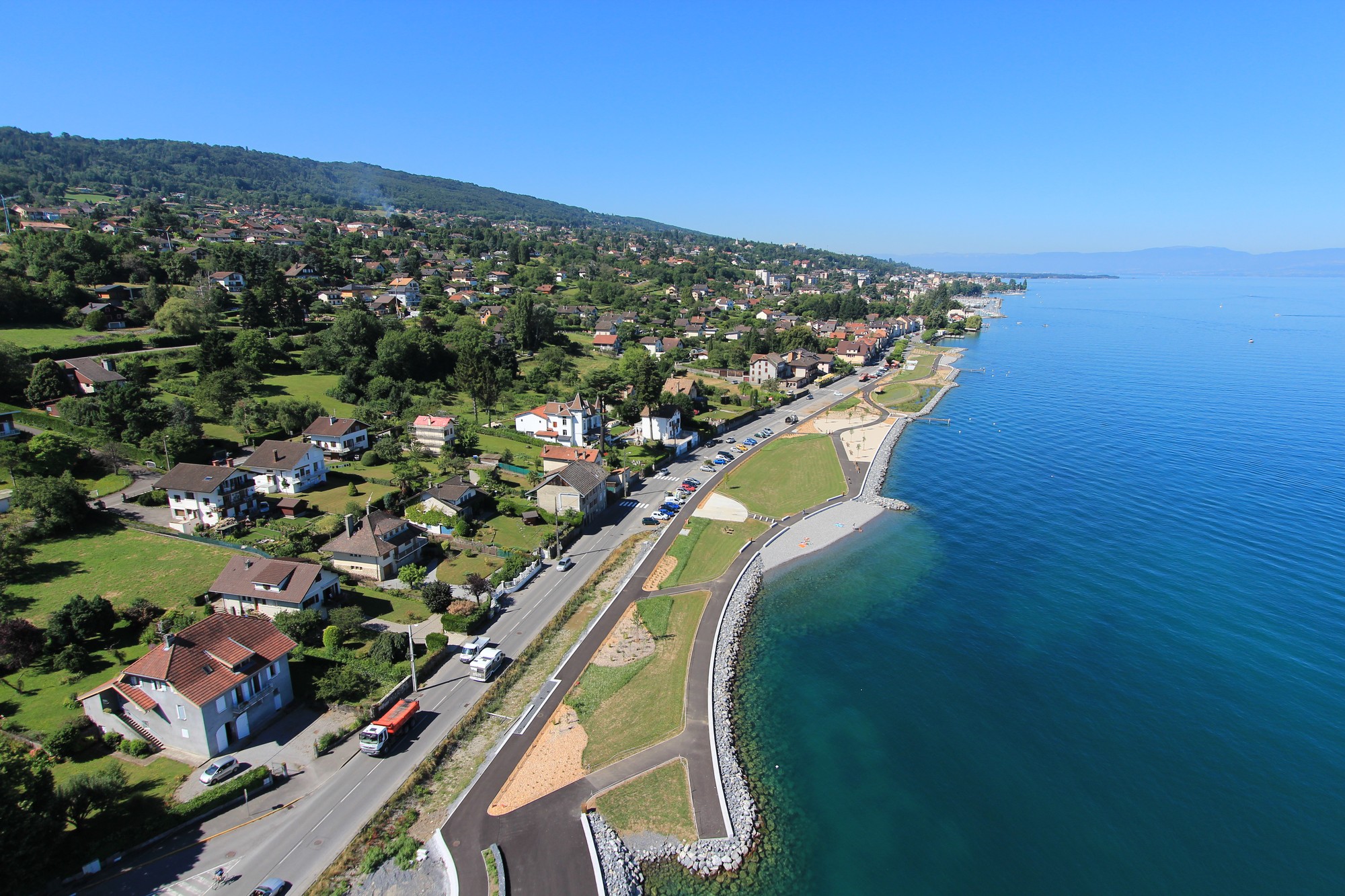 Plage de Grande Rive à Neuvecelle