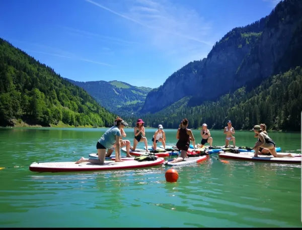 Yoga paddle à Montriond