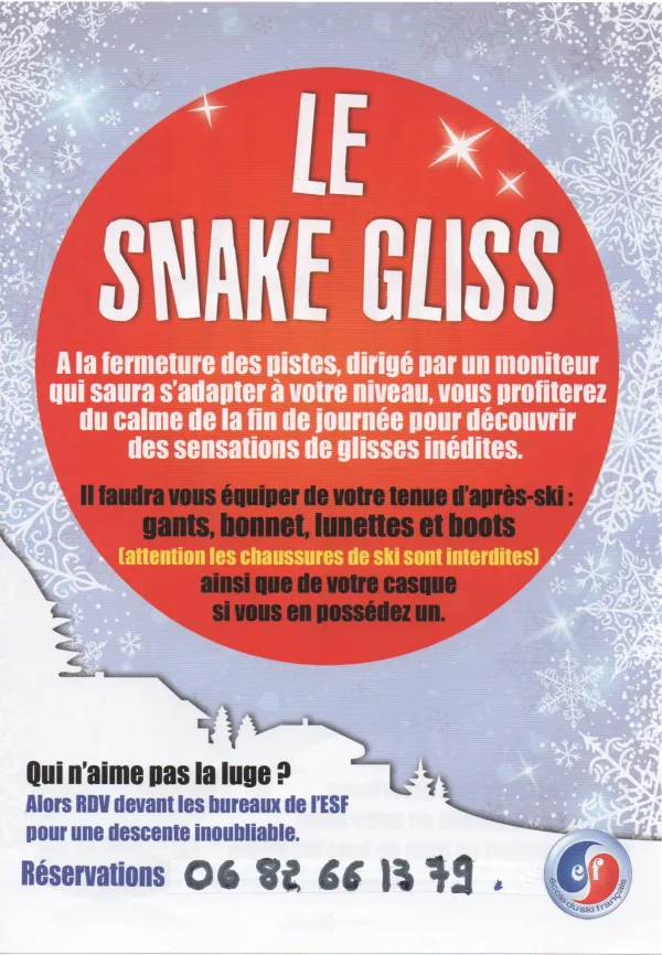 Flyer de l'activité (verso)