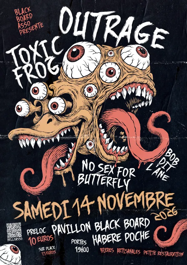 Soirée concerts au Pavillon Black-Board avec Outrage