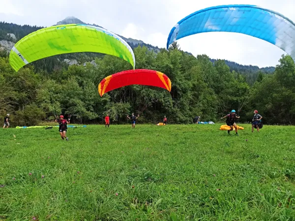 Stage initiation parapente au pays du mont blanc, à saint Gervais, Passy, Chaminix et Megeve