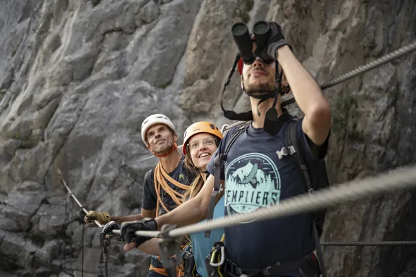Via ferrata avec un guide au Grand-Bornand