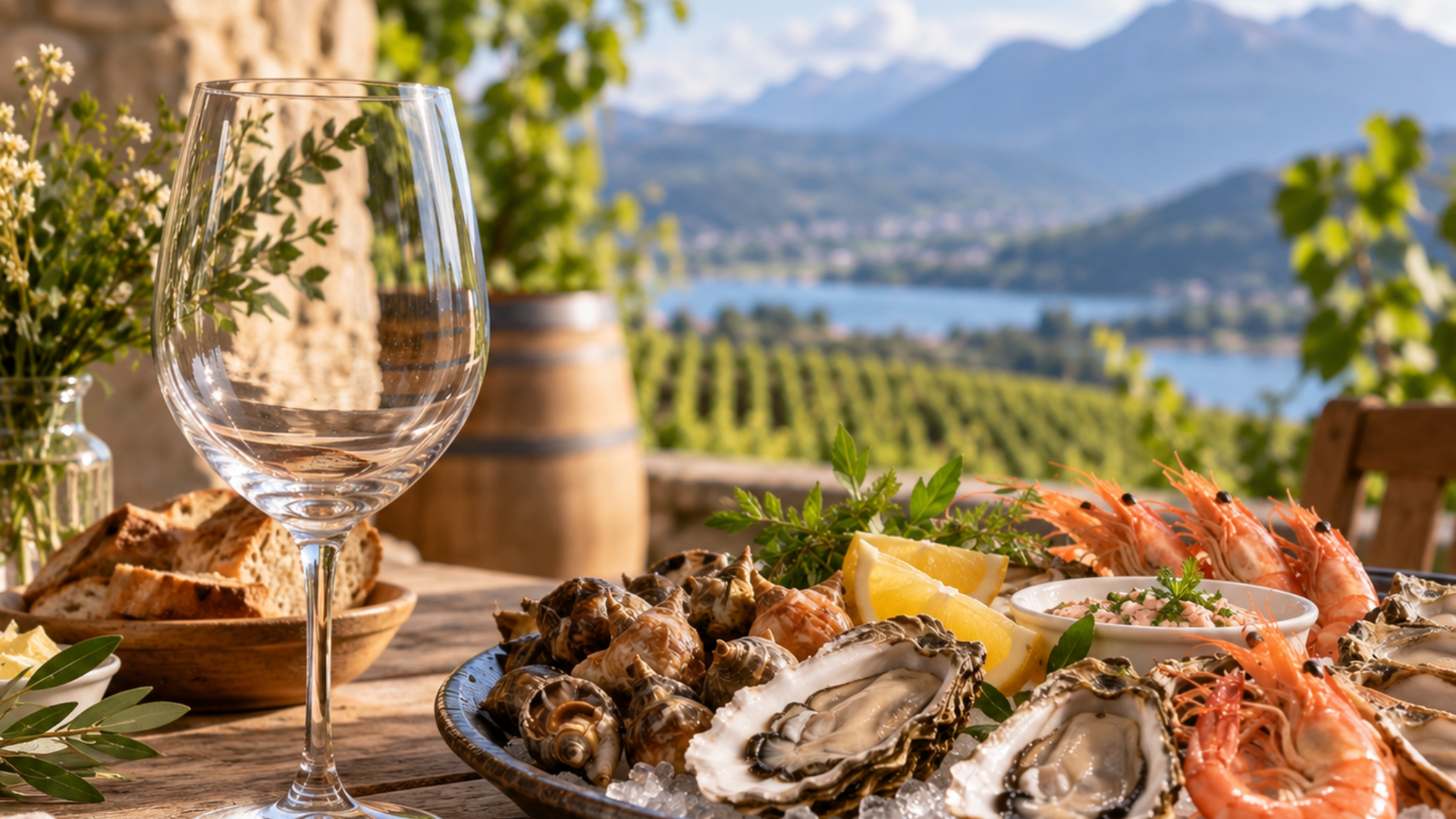 Vins & fruits de mer au Domaine Montessuit à Ayse