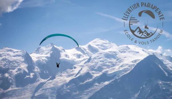Baptême de parapente à ski avec Elévation Parapente