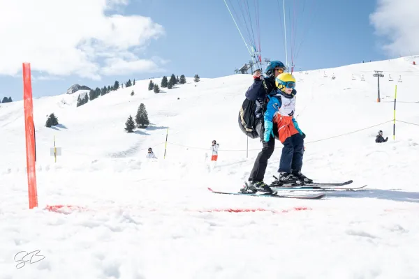 baptême de parapente à ski