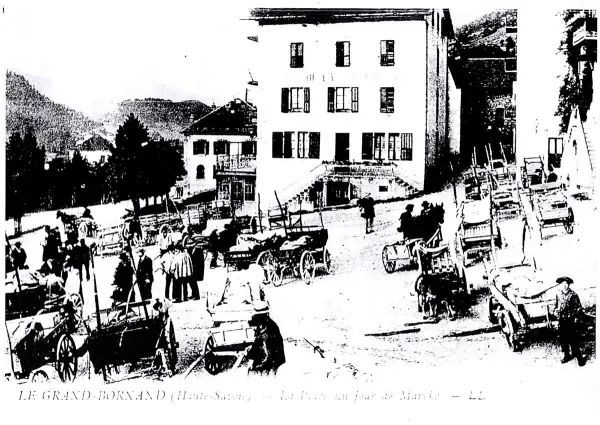 Le marché au reblochon début XXème siècle