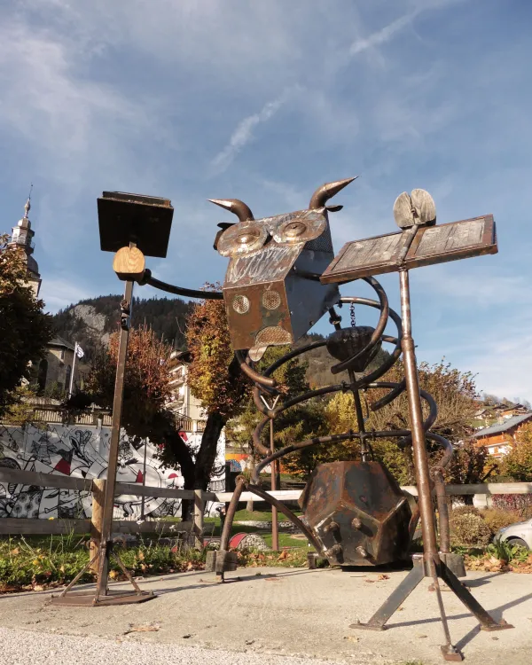 Art vache : sculpture "La vache technique"