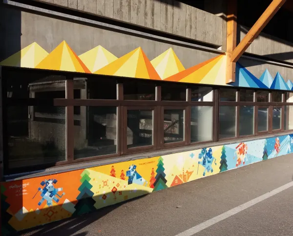 Art Vache : Fresque "Racine carrée"