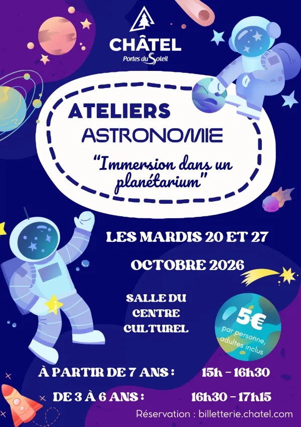 Atelier astronomie des tous petits : immersion dans un planétarium