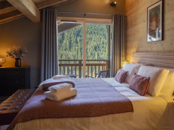 Chambre double avec balcon, vue montagnes