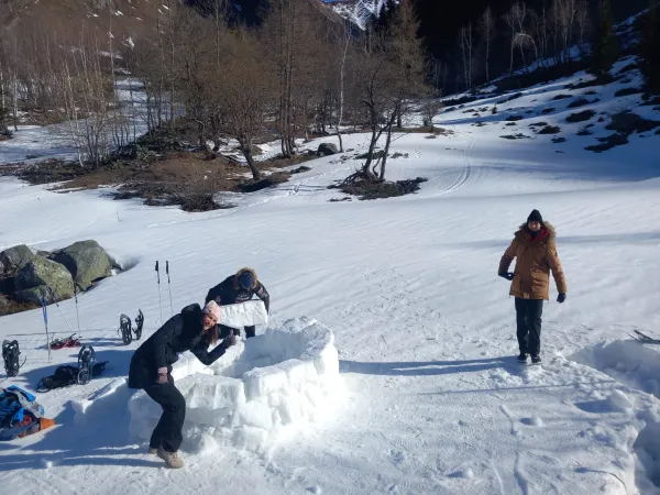Atelier construction d'igloo