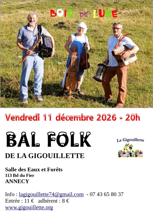 Bal folk de Noël avec La Gigouillette et Bois de Lune