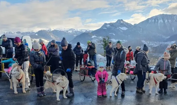 Chiens de traîneaux, Père Noël et Papillotes