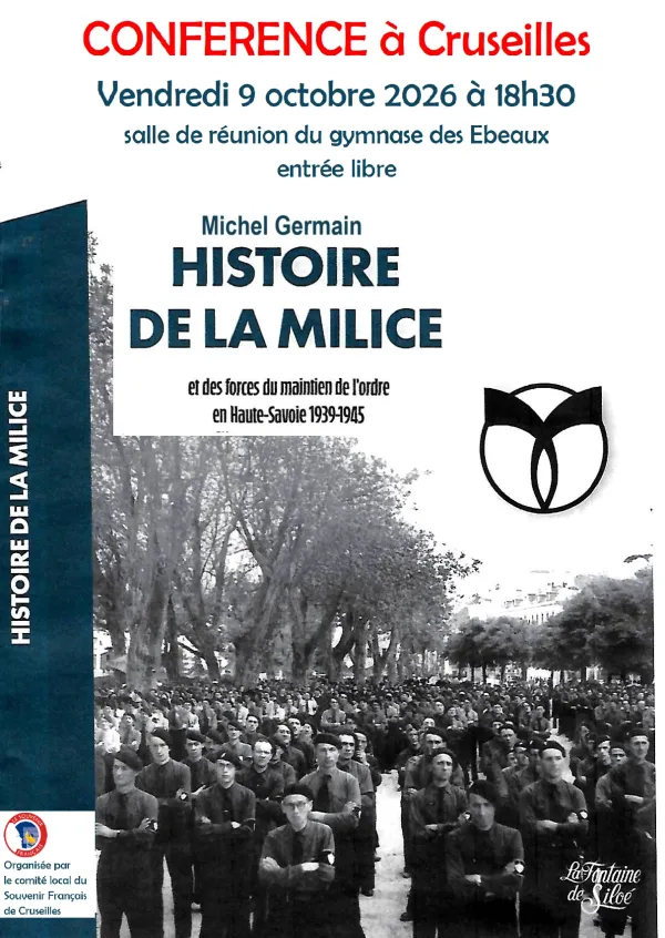 Conférence "l'histoire de la milice en Haute-Savoie"