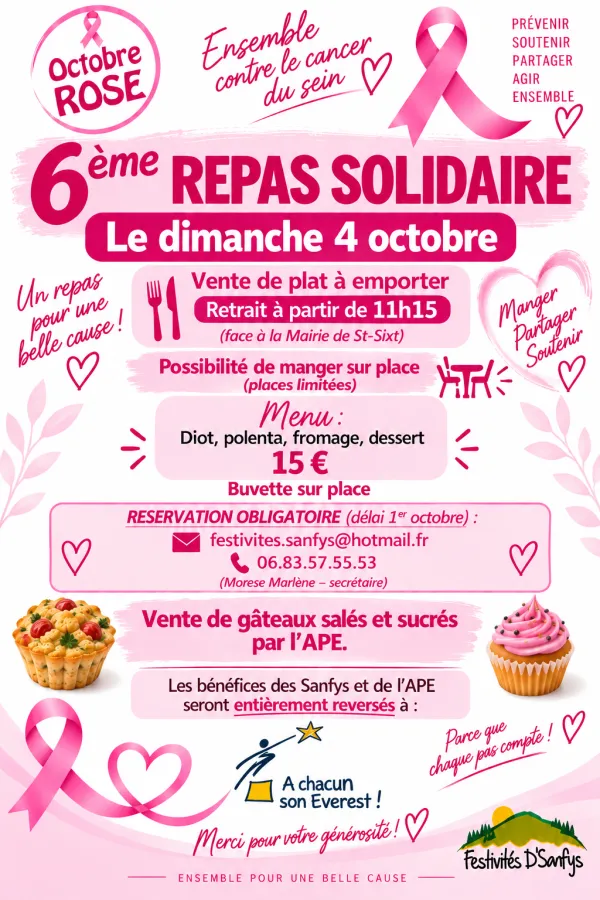 Octobre Rose - 6e repas solidaire