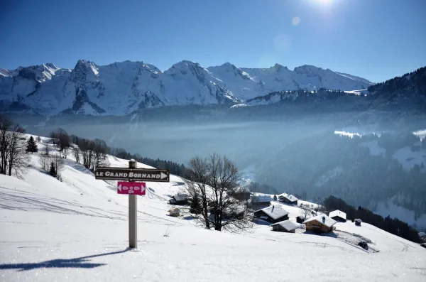 Itinéraire raquettes 21 - Le balcon des Aravis aller-retour
