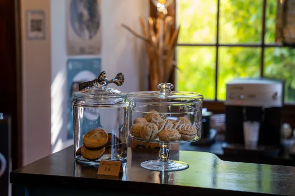 Biscuits et boissons au café enchanté