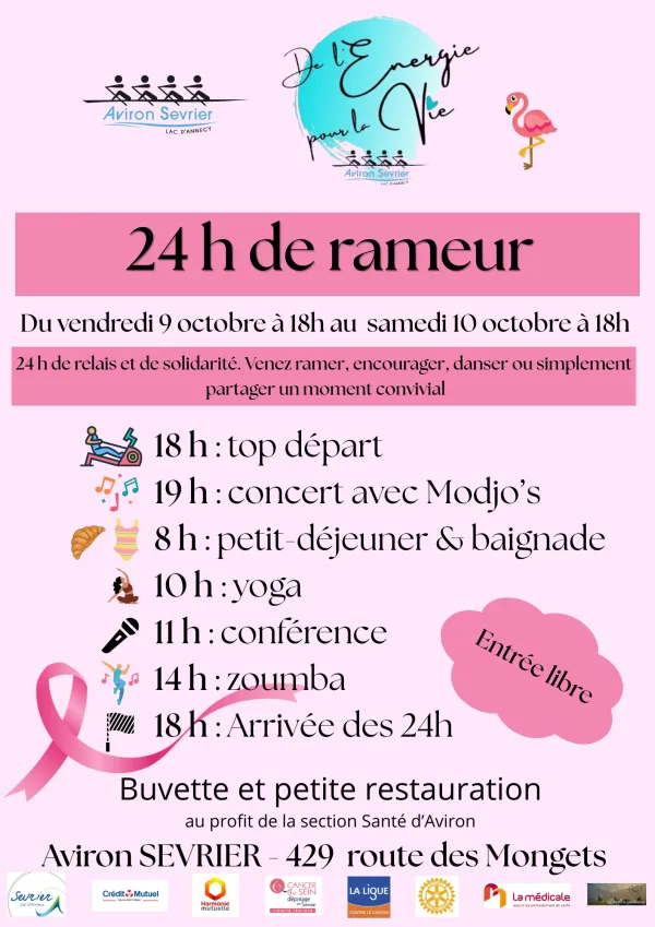 Défi 24h de rameur contre le cancer