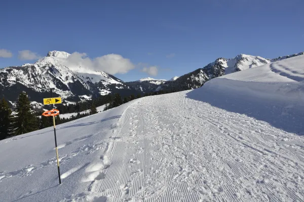 Itinéraires raquettes sur le domaine skiable de l'Essert - Accès piétons pour la télécabine