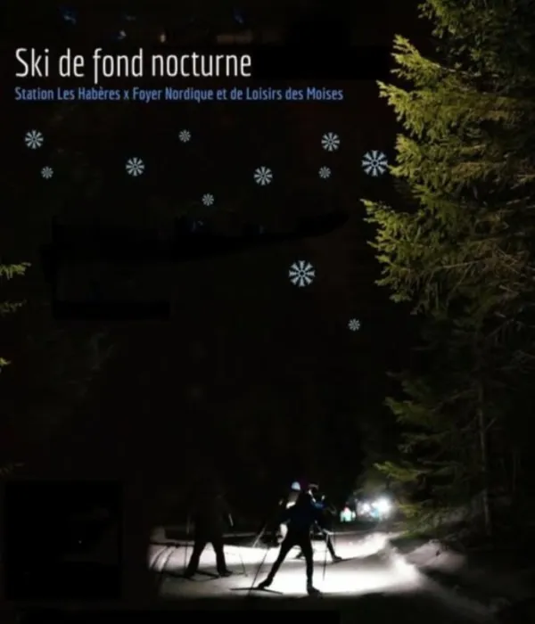 Nocturne ski de fond aux Moises