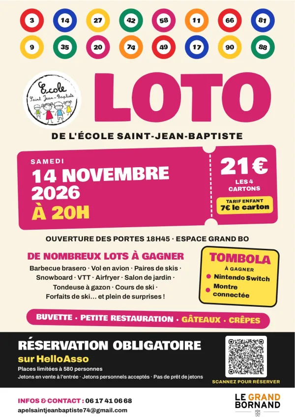 Loto de l'Ecole Saint-Jean-Baptiste