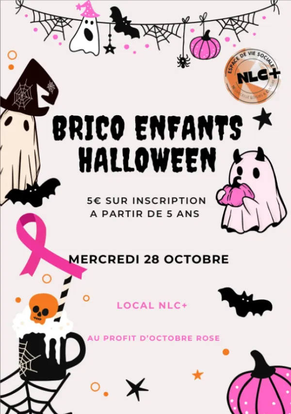 Atelier bricolage enfants Halloween - Octobre Rose