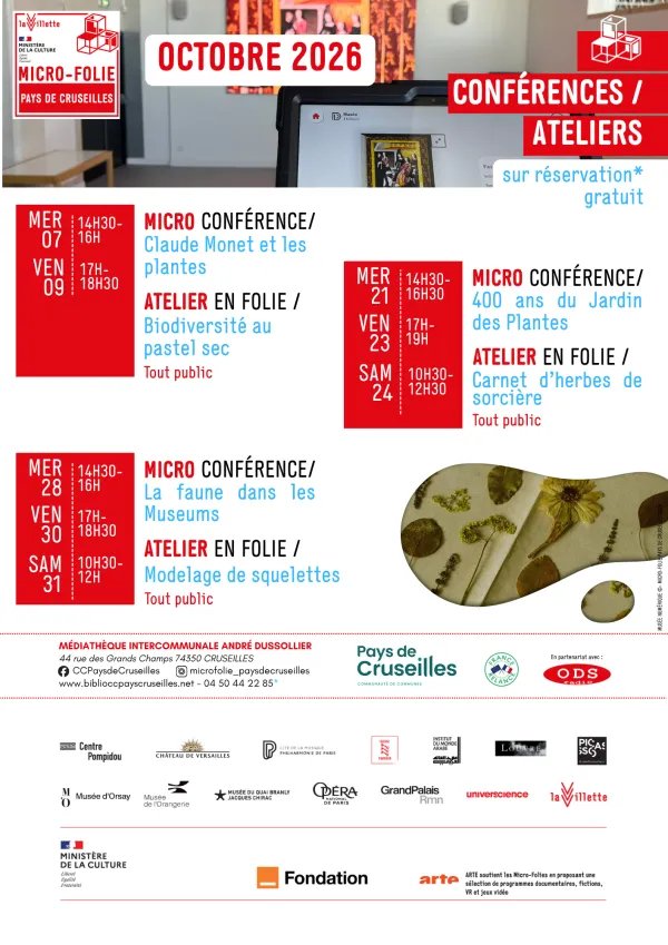 Micro-conférence & atelier en Folie : La faune des Museums