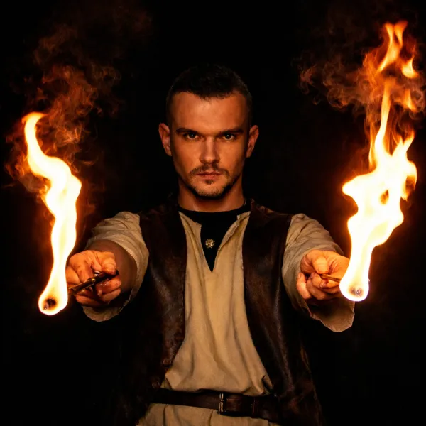 Spectacle de Feu - Eldro le viking voyageur