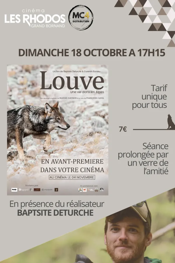 Cinéma Les Rhodos : avant-première du film Louve en présence du réalisateur