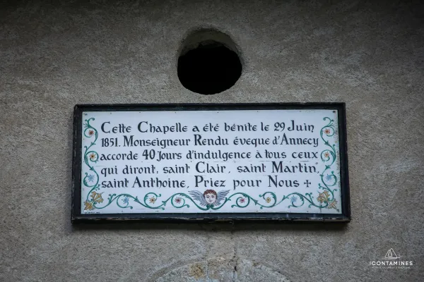 Chapelle de la Chapelle aux Contamines Montjoie