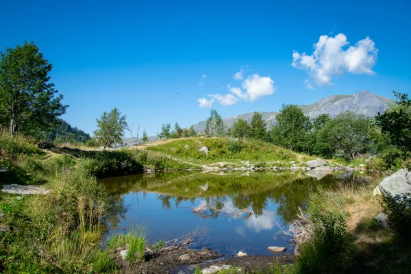 Chalets et lac d'Armancette
