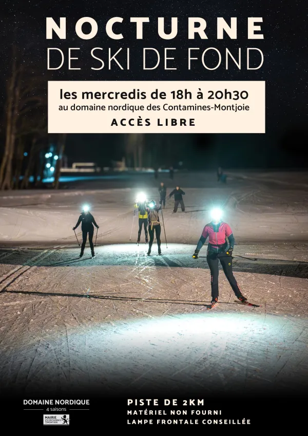Nocturne de ski de fond