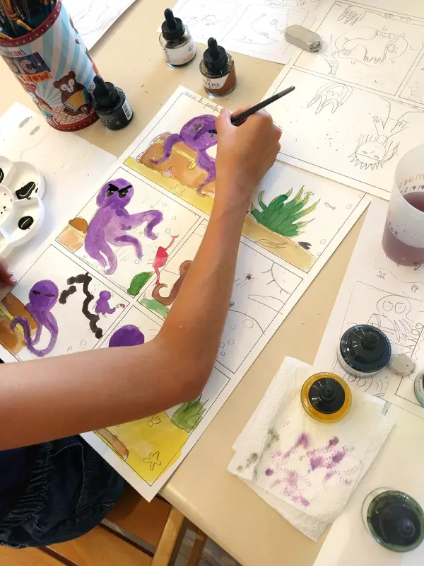Atelier BD sur le thème d'Halloween avec Virginie Costa