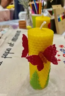 Atelier création d'une bougie en cire d'abeille