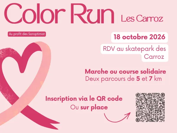 Color run pour octobre rose_Les Carroz-d'Arâches