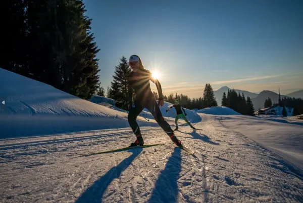 Léonie Harivel sur les pistes de ski de fond